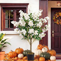 Thiccywoov 1 Pack 3.3 ft Artificial White Crape Myrtle Tree Plant by Jgiusenfg