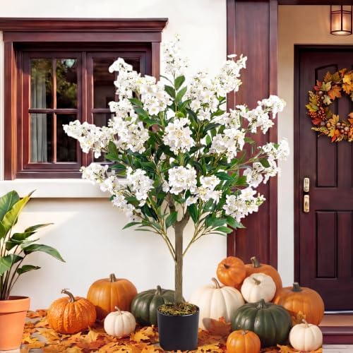 Thiccywoov 1 Pack 3.3 ft Artificial White Crape Myrtle Tree Plant by Jgiusenfg