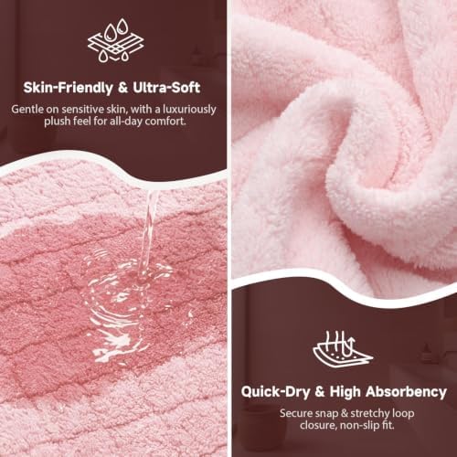 Oversized Bath Towel Wrap for Women with Plus Size Hair Dry Towel Set - Image 4