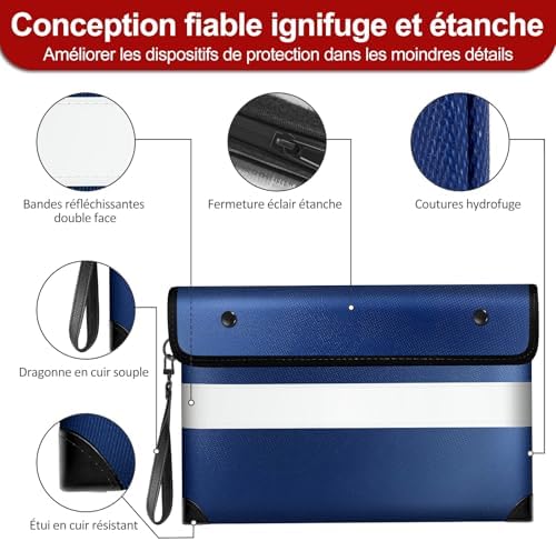 Vailoin 6200°F Fireproof Money Bag, 8 Layers of Heat Insulated Materials - Image 5