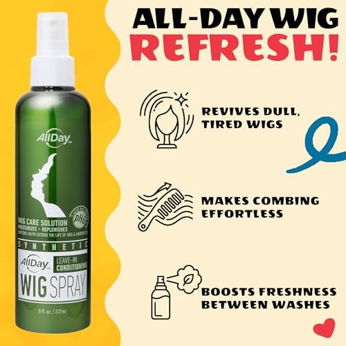 AllDay Locks Synthetic Wig Spray, Nourishes, Softens Fibers, 8 Oz Bottle - Image 4