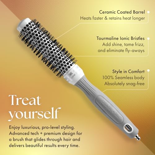 Olivia Garden Ceramic + Ion Round Thermal Hair Brush - Not Electrical - Professional Blowout Brush for Normal to Thick Hair - Image 3