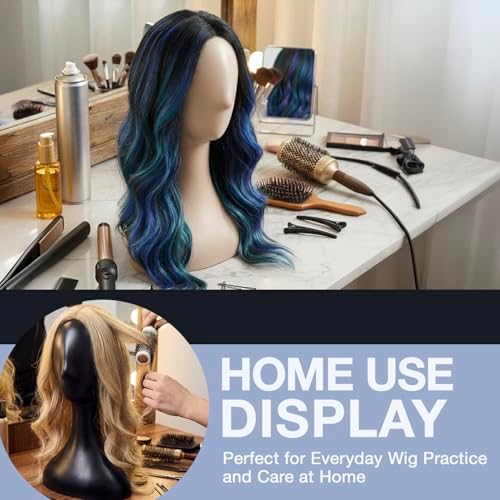 STUDIO LIMITED Plastic Mannequin Head Nude 16 Inch 3 Pack for Wig Display - Image 5