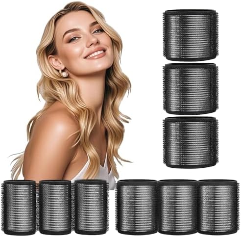 HYOUJIN 9pcs Self-Grip Thermal Hair Rollers Set,Curlers for Women Curls by HYOUJIN