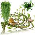 Fake Reptile Plants for Terrarium, Bendable Snake Climbing Vine by Hamiledyi
