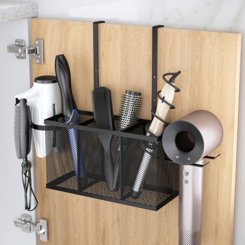 Hair Tool Organizer, Adjustable Height Hair Dryer Holder, Black by SHINEWON