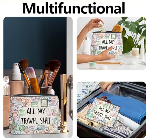 LyoGao Funny Travel Gifts for Women Makeup Bag, Travel Essentials Cosmetic Bag Toiletry Bags Gift for Travelers Girls Trip - Image 6