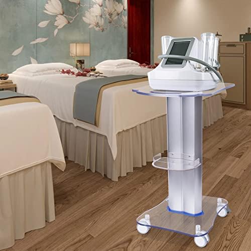 Transparent Acrylic Salon Cart, Rolling Beauty Trolley with Wheels(28.4" H) - Image 2