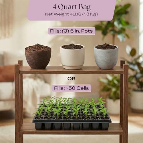 Rosy Soil Seedling Seed Starter Soil Mix, Organic, Peat-Free, 4 Quarts - Image 6