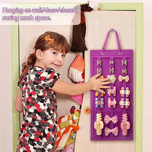 SMUK Hanging Hair Claw Clip Organizer - Large & Small Claw Clip Storage Display for Thick Hair, On Wall, Door, Wardrobe - Image 6
