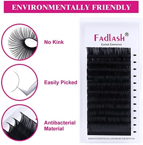 Eyelash Extension Supplies Classic Lash Extensions Mixed Tray Professional Black Eyelash Singles 0.10 0.15 0.20 0.25 Diameter Avalible (0.20-C, 19mm) - Image 6