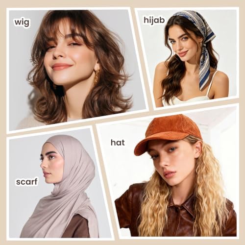 Wig Grip Cap for Light Colored Wigs, Velvet, Modal Cotton, 2 Pack - Image 4