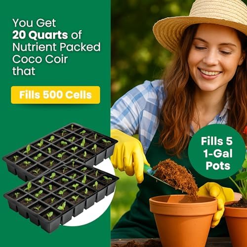 Gro-Med Organic Coco Coir Bricks (2 Pack) - Enriched Coco Coir for Plants - Image 3