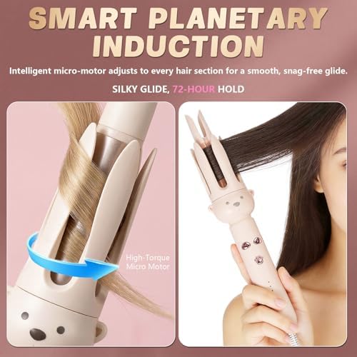 PretiHom Automatic Rotating Curling Iron & Wand, Hair Curler for Long Hair - Image 5