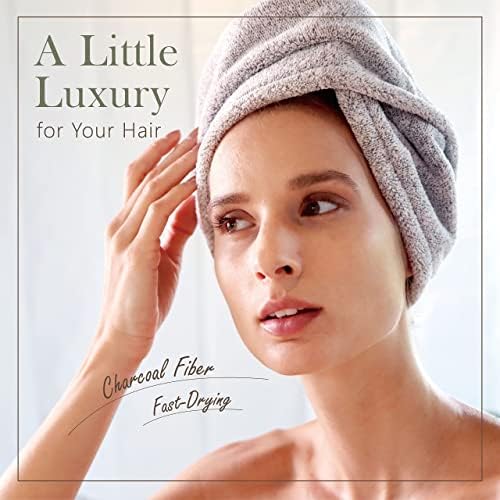 myHomeBody Hair Towel Wrap, Quick Drying Turban, Absorbent Cap – 2 Pack - Image 2