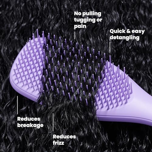 Tangle Teezer Ultimate Detangler Curly Hair Brush, 3C to 4C, Purple Passion - Image 4