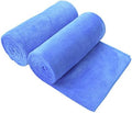 JML Large Microfiber Bath Towels Set for Adult, 2 Pack 30" x 60", Blue by JML