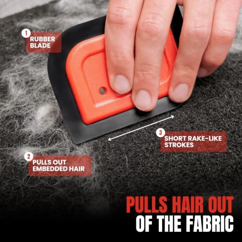 Lilly Brush Mini Pet Hair Detailer | Reusable Fur Remover for Car Interior, Carpet, Couch & Furniture - Image 3