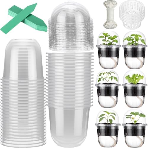 50 Pack Self Watering Propagation Pots, 12 oz Seed Starter Cups by Ferrochef