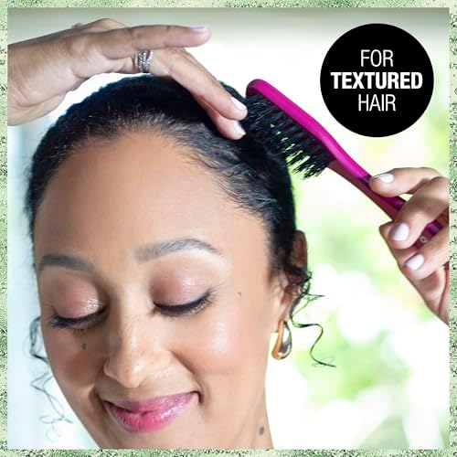 CONAIR x Tamera Mowry Collection Smoothing Brush and 3 in 1 Comb Set- slick back hairbrush to smooth flyaways - perfect to section or tease hair - sleek ponytail bun - 2 piece bundle - Image 4