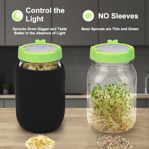 2000ML Seed Sprouting Kit, 2 Sprouts Growing Kits, Large Sprouting Jar Kits - Image 5