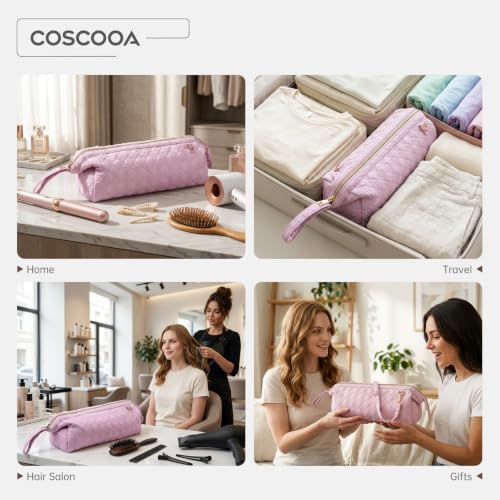 Large Quilted Hair Tools Travel Bag Compatible Waterproof Wide-Open - Image 6