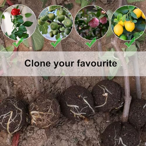 MIIIM 9 PCS Air Layering Propagation Kit, Reusable Half Clear Grafting Ball, Air Layering Pods Clear, Plant Rooting Ball for Fast Propagation (S+M+L) - Image 5