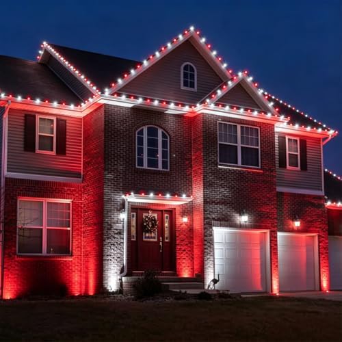 50PACK C9 LED Christmas Lights Shatterproof Waterproof Red Plastic - Image 7