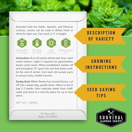 10 Culinary Herb Seed Packs for Planting – Survival Garden Seeds - Image 2