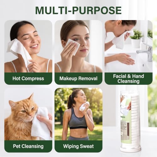 Towel Refills for Hot Face Towel Heater Machine, 60 Pcs Disposable Compressed Face Towels for Smart Towel Warmer, 3 Buckets, 20 Pcs Per Bucket - Image 5