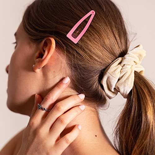 Chinco Pink 24 Pcs Double Grip Hair Metal Snap Clips,2 Inch - Image 7