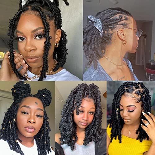 14 Inch Pre-Separated Springy Afro Twist Hair 8 Packs Black Pre-Fluffy Natural Curls are Perfect for Marley Crochet Hair Suitable for Black Women (1B#, 14 Inch (Pack of 8)) - Image 5