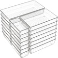 Criusia 21 Pack Large Clear Plastic Drawer Organizer Trays | BPA-Free Acrylic Organizer Bins for Large Kitchen Utensils, Bathroom, Makeup, Jewelries, Office Desk, School Supplies, Perfume by Criusia