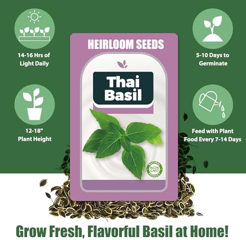 Basil Seed Pods for All Hydroponics Growing Systems, 12 Pods Herb Kit with 400+ Seeds of Thai Basil, Grow Your Own Herb Garden at Home - Image 3