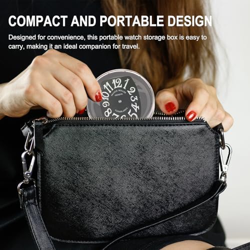 2Pcs Portable Watch Storage Box for Watch Dials – Dust and Scratch Protection Organizer, Display Travel Case,2-Inch Diameter - Image 6