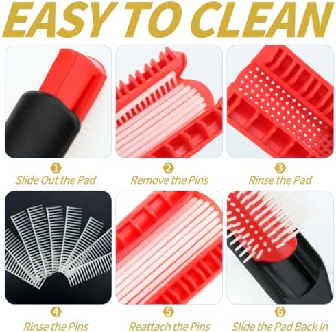 9 Row Styling Brush for Curly Hair, Detangling and Curl Defining - Image 3