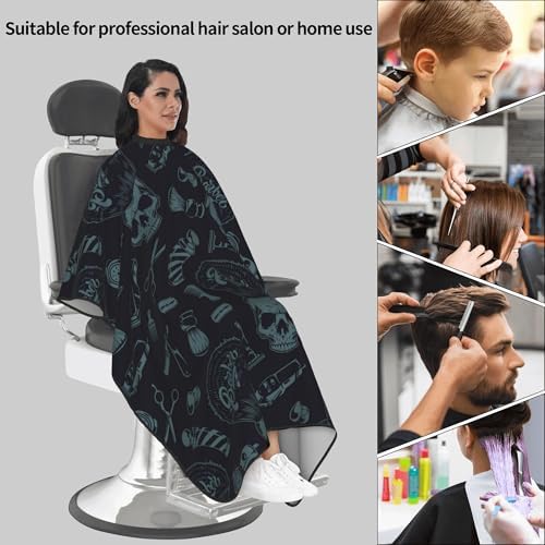 Barber Cape, Hair Salon Haircut Gown, Hair Cutting Apron with Adjustable Closure, Professional Salon Cutting Barber Skirt for Barbershop (color 8) - Image 5