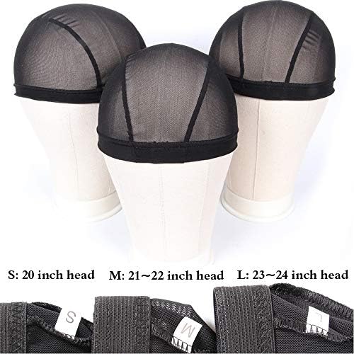 ZQIAN BEAUTY Small Mesh Dome Caps For Wigs 6 Pcs Stretch Breathable Mesh Dome Wig Cap Spandex Black Wig Caps For Making Wigs (6 Pcs, Black, S) - Image 5
