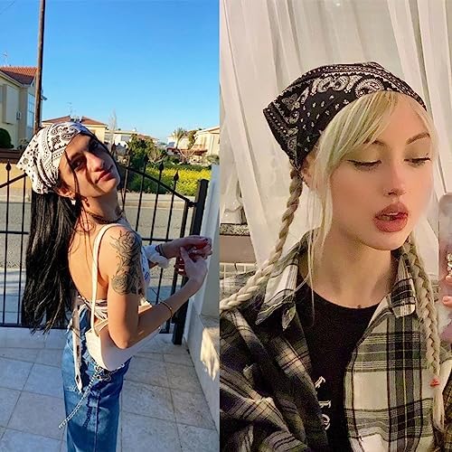 Vercret Hair Scarf Headband for Women,Boho Bandana Pretied Elastic Kerchief - Image 2