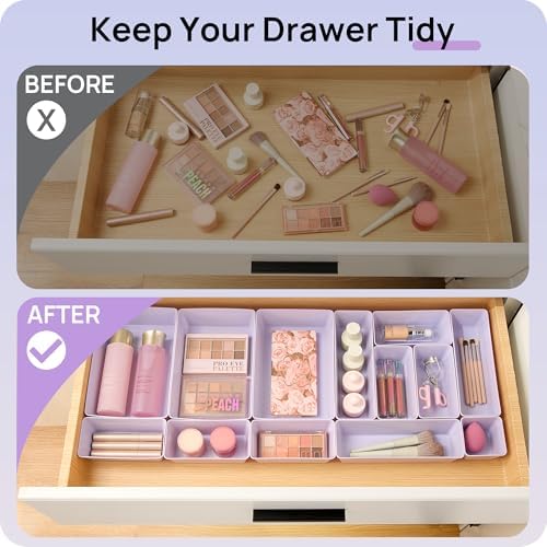 Vtopmart 25 Pack Plastic Drawer Organizers with Anti-slip Rubber Pads - Image 3