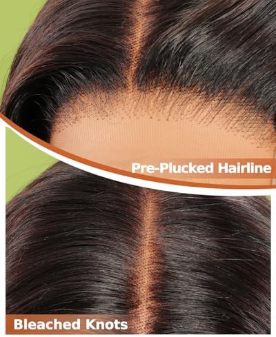 BEEOS 5x5 SKINLIKE Real HD Lace Closure Wig, 250% Density Curly 0.10mm Ultra-thin Invisible HD Lace Human Hair Wig Pre-Plucked Bleached Knots 24 Inch - Image 6