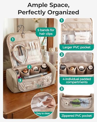 BAGSMART Hair Tool Travel Bag, Organizer for Dyson Airwrap with Hook - Image 4