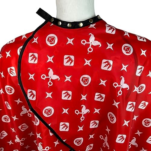 Barber Capes for Men Professional Haircut Capes with Snaps Salon Capes for Stylist -63"*56"(Red) - Image 2