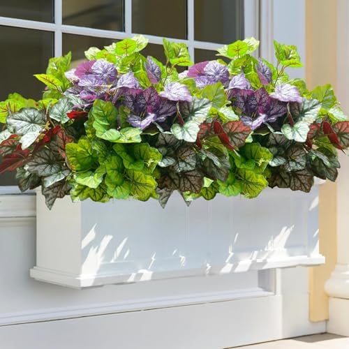 Artificial Plants Fake Heuchera Greenery for Outdoor Porch Winter Decor - Image 5