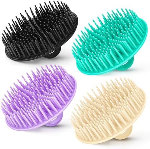 4PCS Hair Scalp Scrubber Massager Brush Head Exfoliator Shower Shampoo Comb by YEALIFE