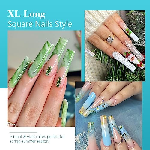 LIONVISON XL Square Nail Tips: 504PCS NO C Curve Clear Nail Tips - Image 2