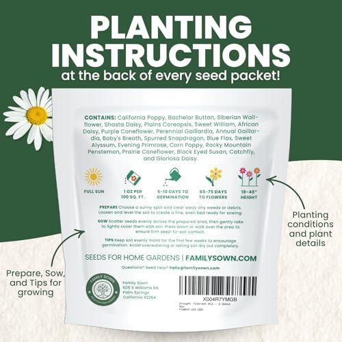 Drought Tolerant Mix – 22,000 Seeds for Planting – 2026 Season – 1 Ounce Pouch - Image 3