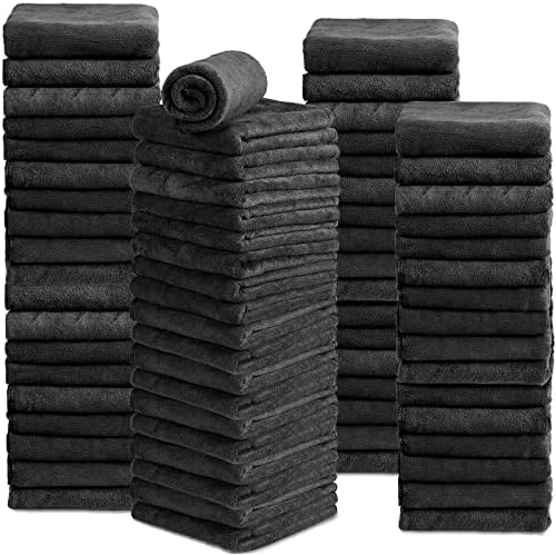 Newwiee 72 Pack Salon Towels Bleach Proof Hair Towel 18 x 30 Inch, Black by Newwiee