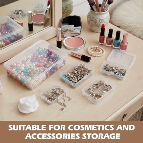 Jetec 6 Pieces Small Clear Plastic Storage Box, 4 Size - Image 4