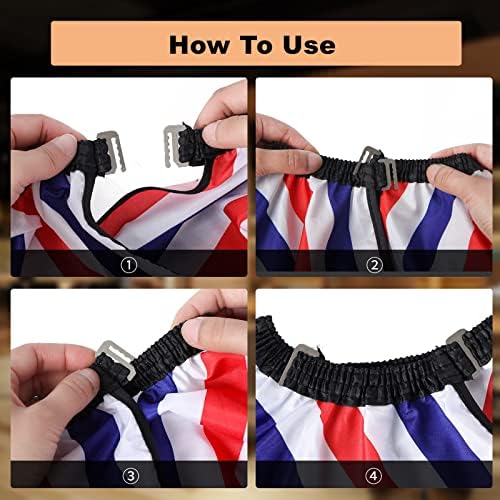 Professional Hair Cutting Cape with Neck Duster Brush, Large Size Salon Barber Cape for Men, Women and Kids(Multicolor Stripes) - Image 7